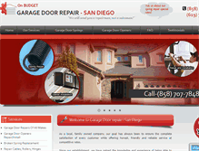 Tablet Screenshot of garagedoor-repairsandiego.com